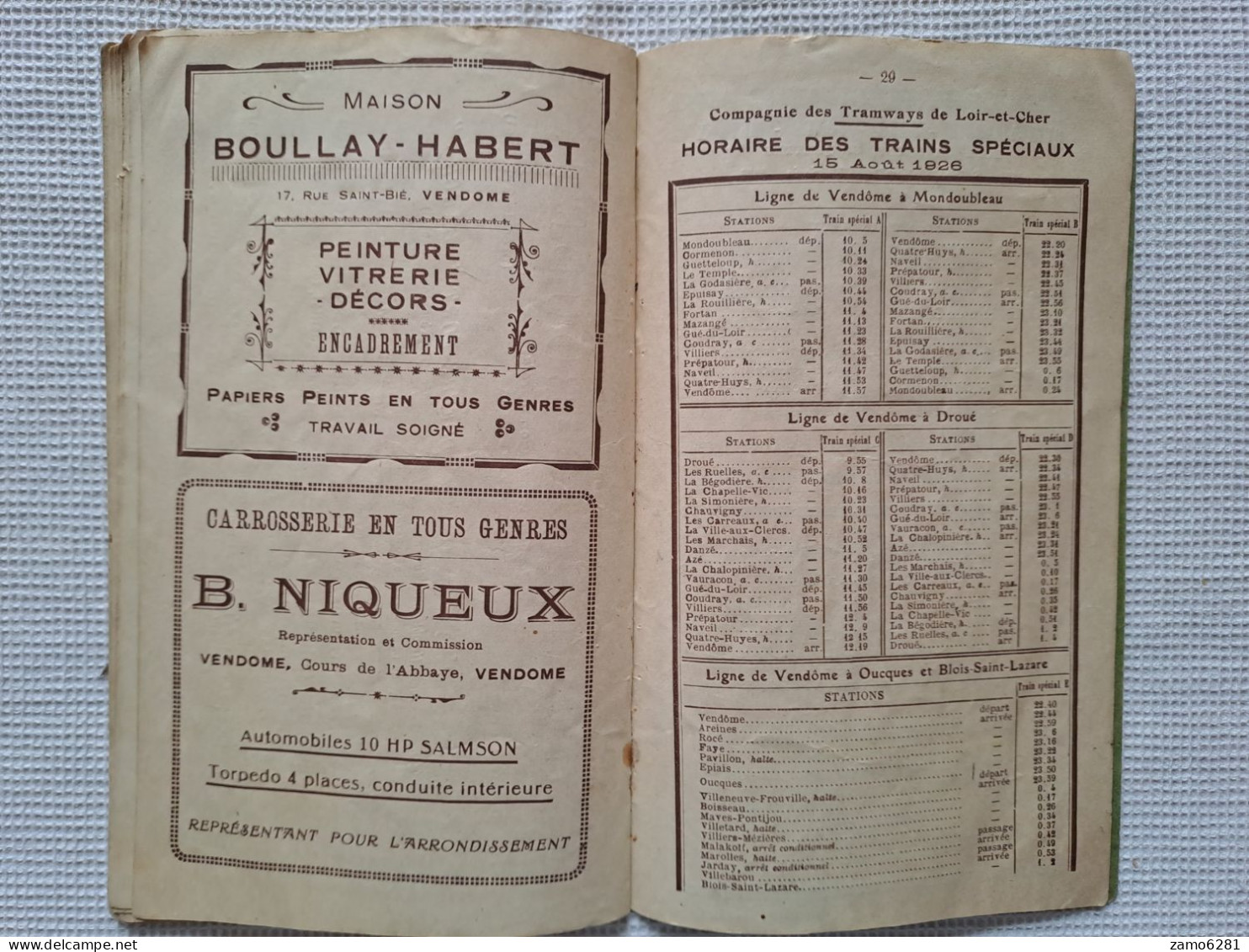 Grand concours national et international de Musique - Ville de Vendôme - 15 et 16 Aout 1926