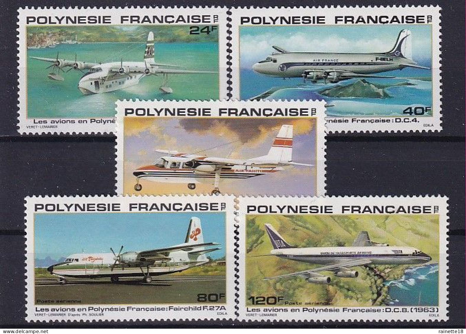 Polynésie Française     PA  148/152 ** - Nuevos