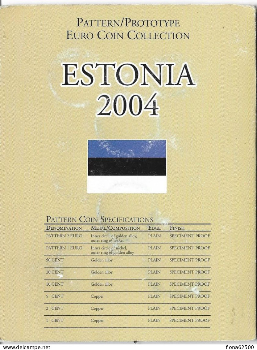 SERIE € ESSAIS 2004 . ESTONIE . - Private Proofs / Unofficial