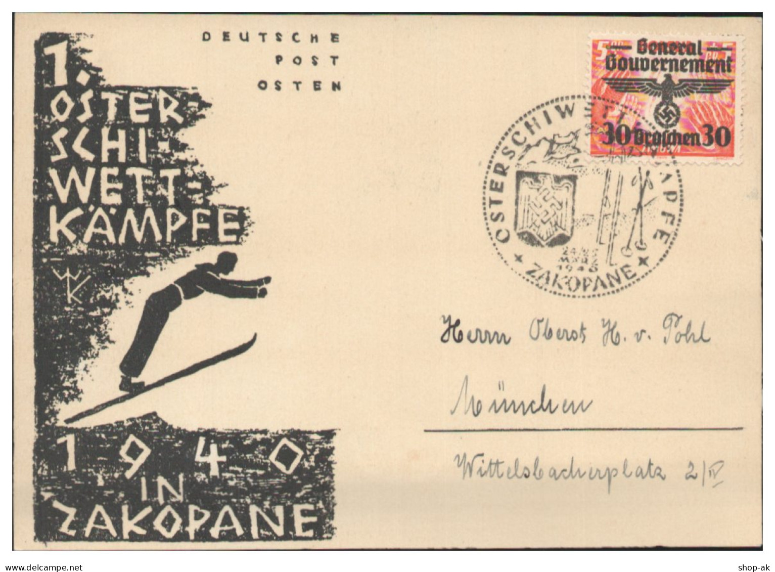 TT0132/ Zakopane 1. Österreichische Ski-Wettkämpfe 1940 + SST. Polen - Polen