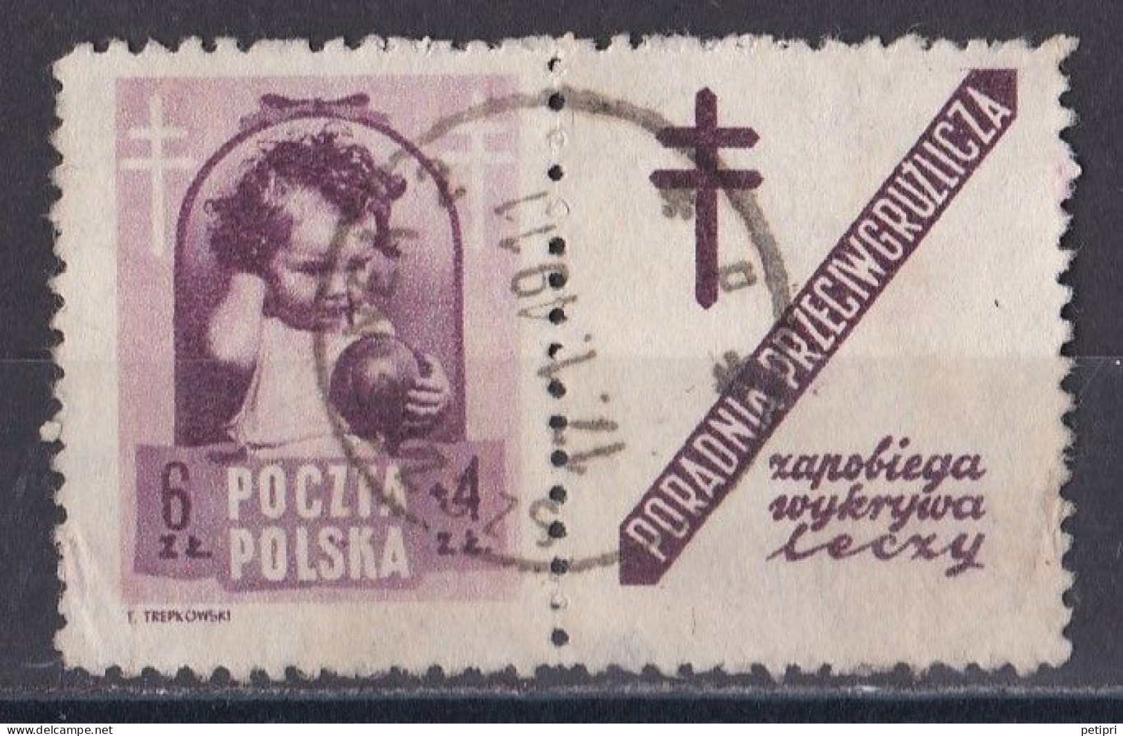 Pologne - République 1944 - 1960   Y & T N °  546  Oblitéré - Used Stamps