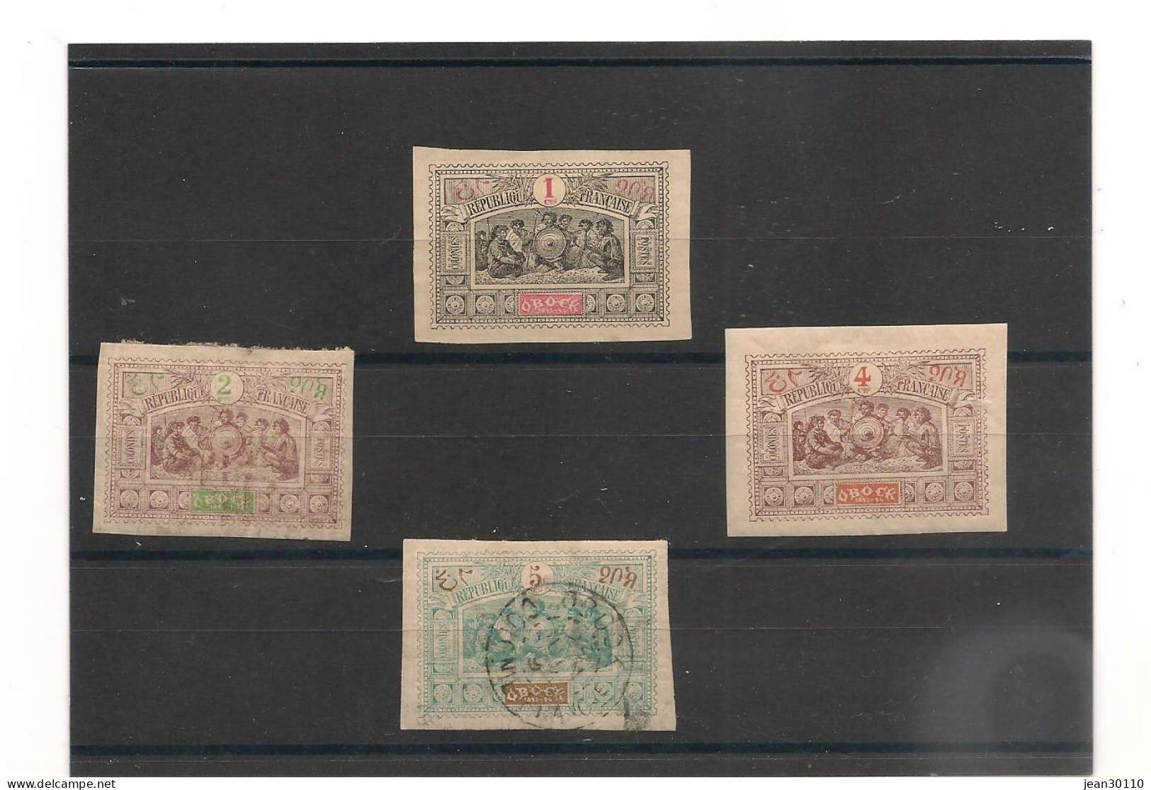 OBOCK 1894 N° 47/50 Oblitérés  Cote :15,00 € - Usados