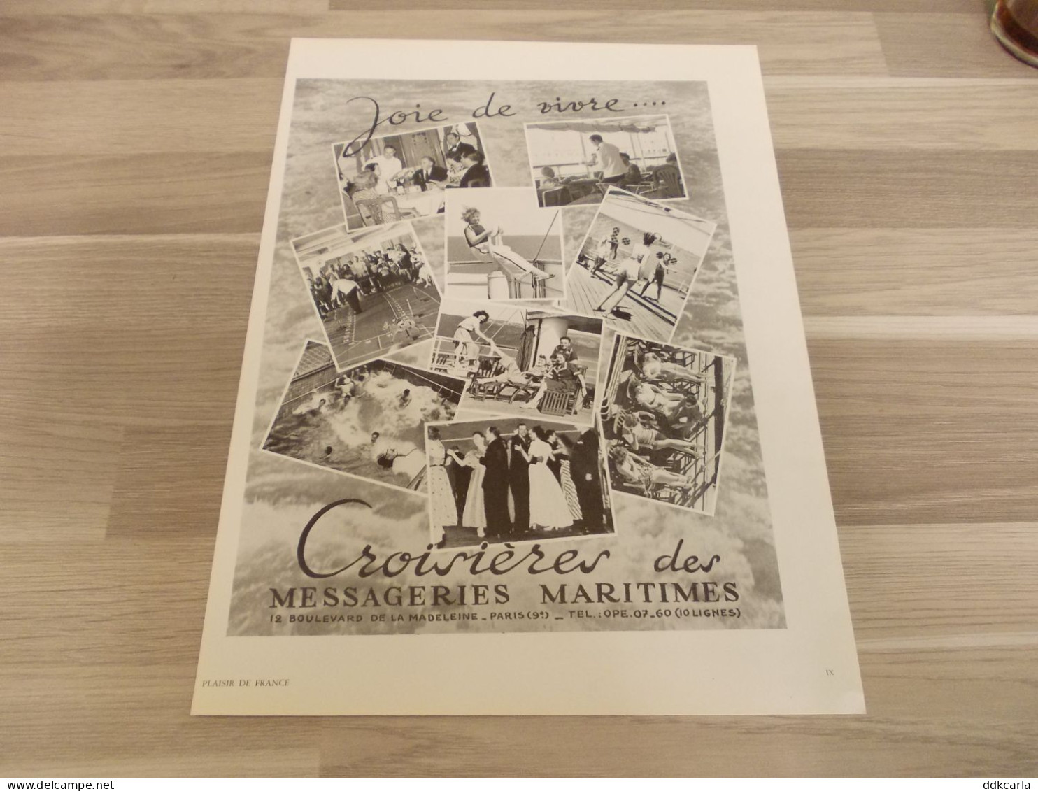 Reclame Advertentie Uit Oud Tijdschrift 1952 - Joie De Vivre Croisières Des Messageries Maritimes - Pubblicitari