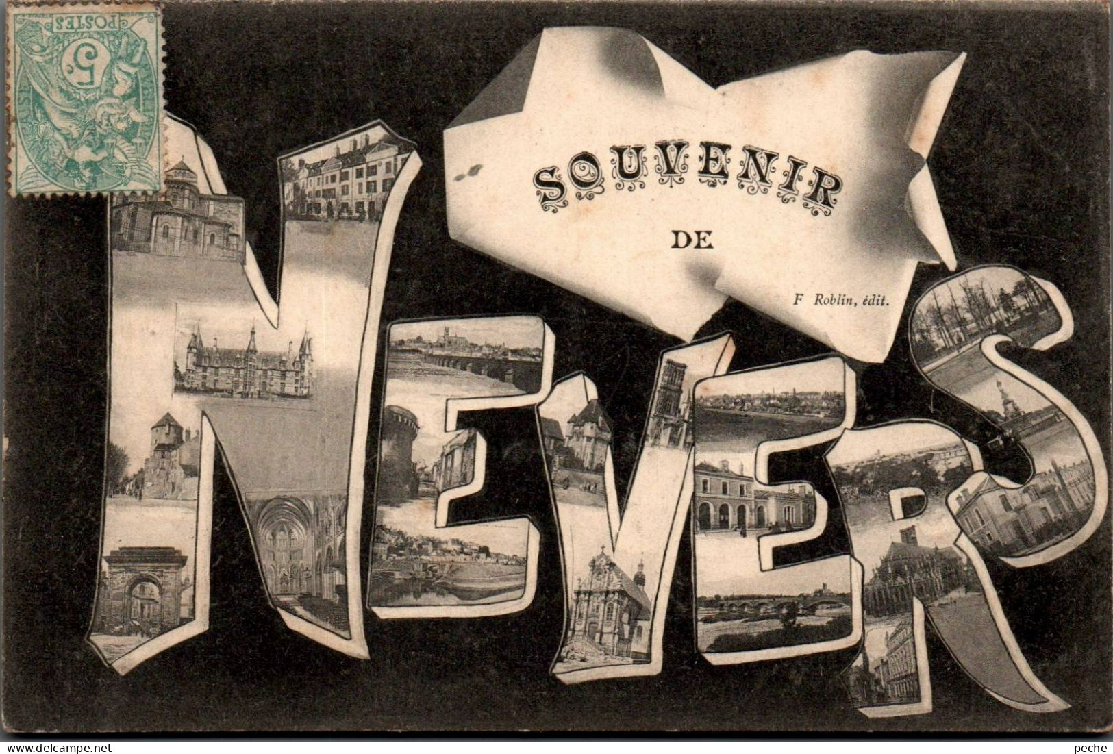 N°163 W -cpa Souvenir De Nevers - Greetings From...