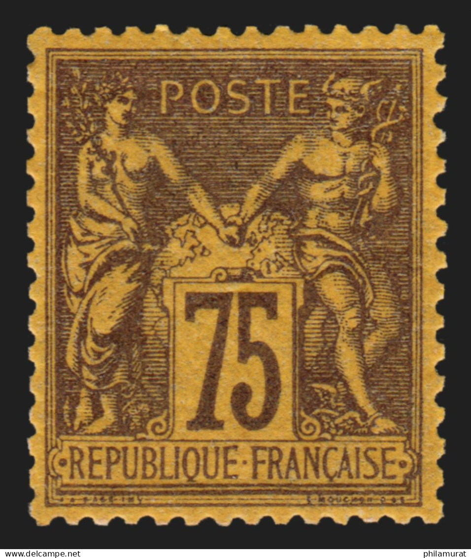 N°99, Sage 75c Violet Sur Orange, Neuf * Infime Trace De Charnière - TB - 1876-1898 Sage (Type II)