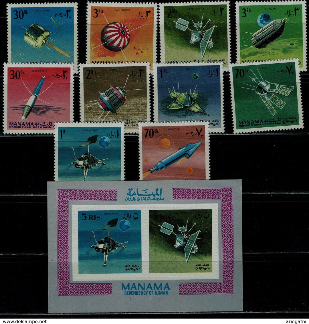 MANAMA 1968 SPACE RESEARCH MI No 87-96+BLOCK 8 MNH VF!! - Asie