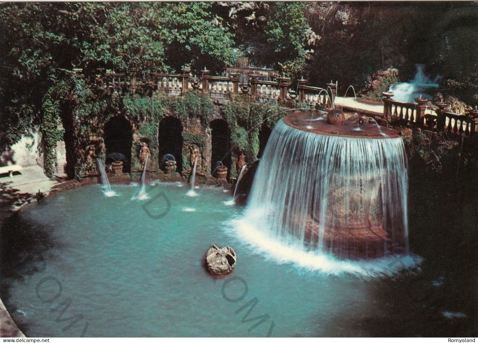 CARTOLINA  C8 TIVOLO-VILLA D'ESTE,LAZIO-LA FONTANA DELL'OVATO-STORIA,MEMORIA,CULTURA,BOLLO STACCATO,VIAGGIATA 1963 - Tivoli