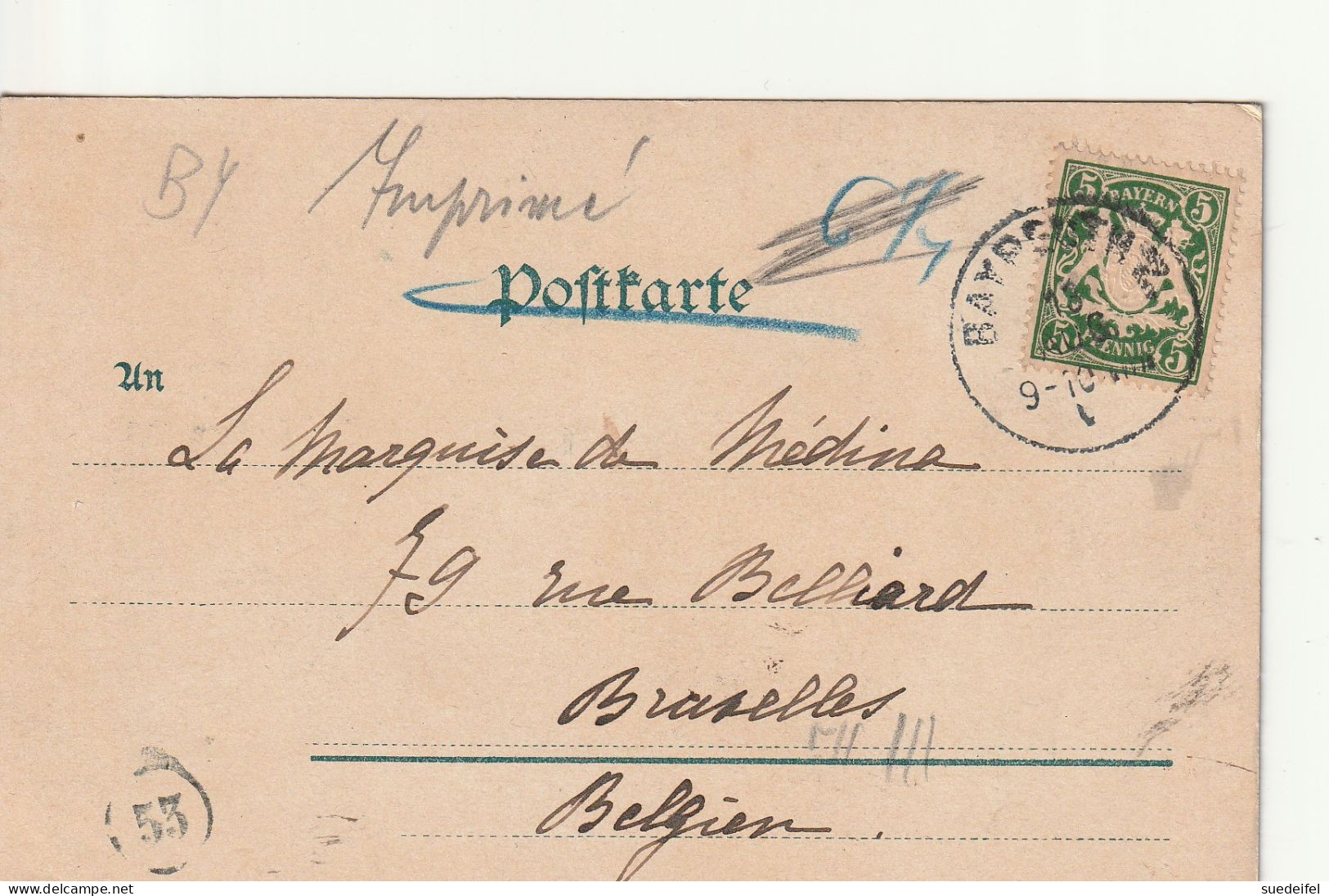 Bayreuth, Kanzlei Straße Mit Postgebäude1910 ? - Bayreuth