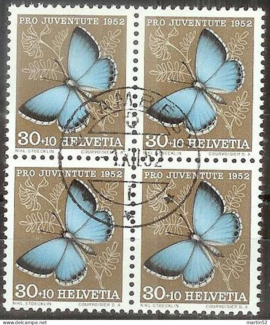 Schweiz Suisse Pro Juventute 1952: Silber-Bläuling Zu WI 146 Mi 578 Yv 529 ET-⊙ CHAMBÉSY 1.XII.52 (Zumstein CHF 52.00) - Used Stamps