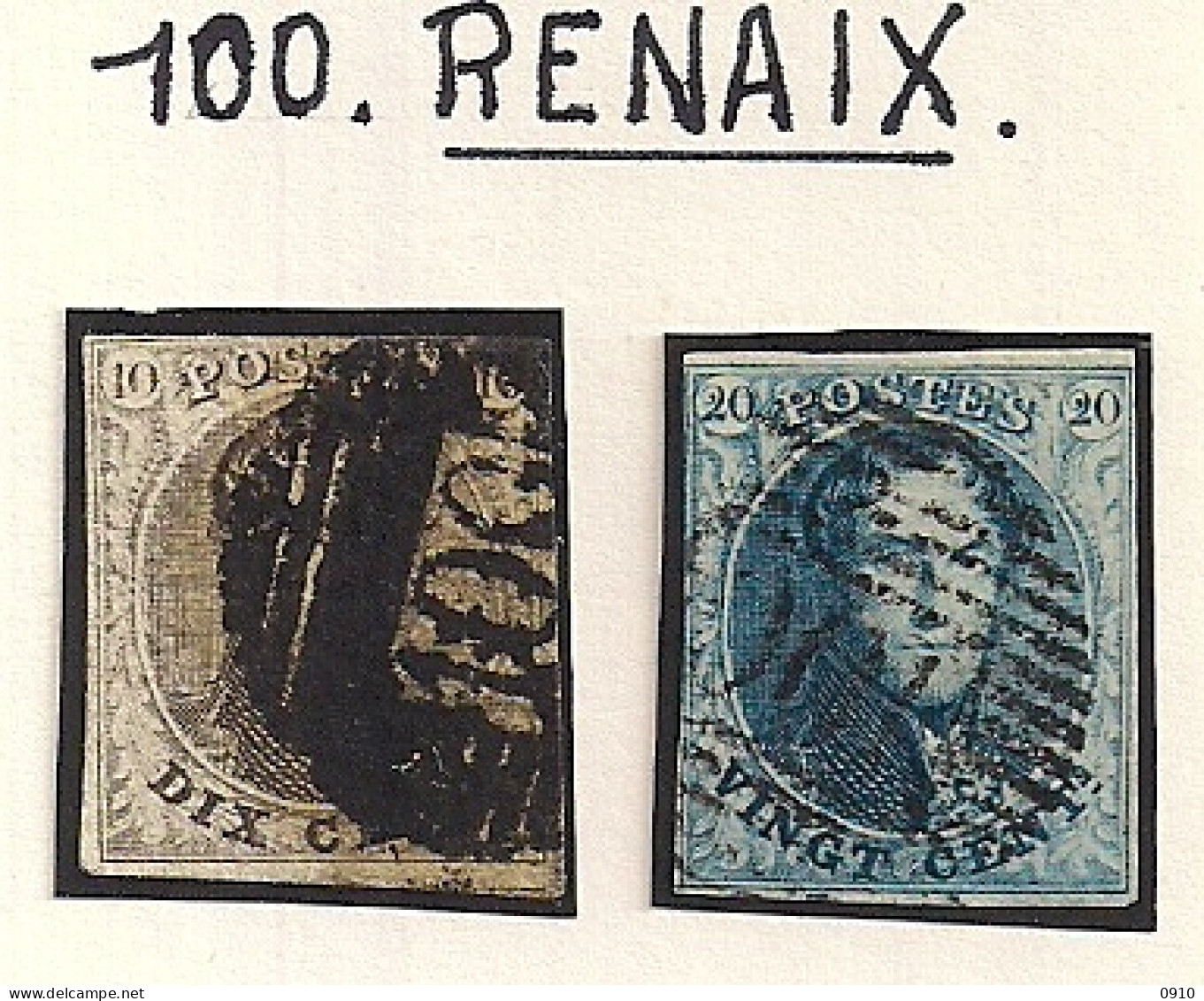 P100 RENAIX NR.6+7 - 1851-1857 Medaglioni (6/8)