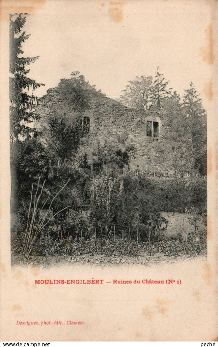 N°165 W -cpa Moulins Engilbert -ruines Du Château- - Moulin Engilbert