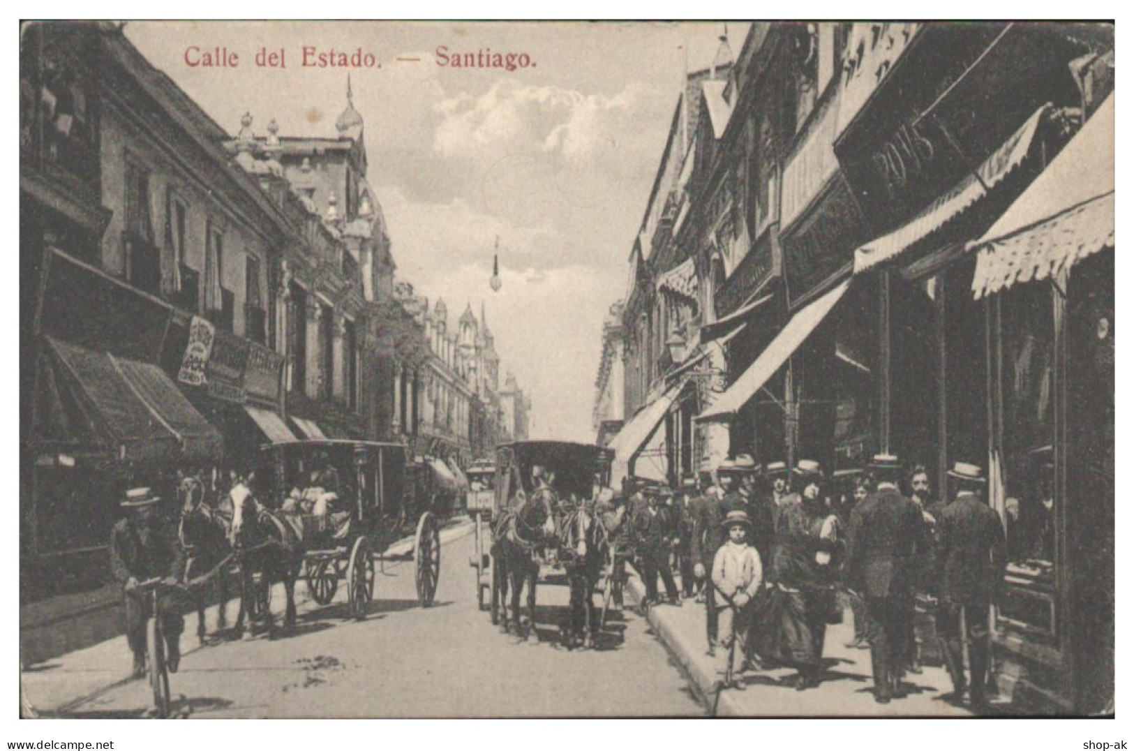 TT0006/ Santiago  Calle Del Estado  Kutschen  Chile AK  Ca.1910 - Chile