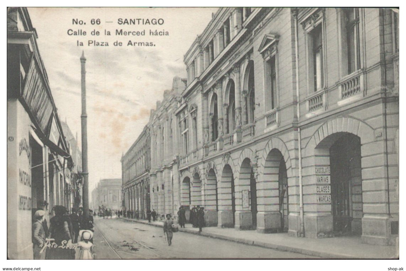 TT0007/ Santiago  Calle De La Merced Hacia   Chile AK  Ca.1910 - Chili