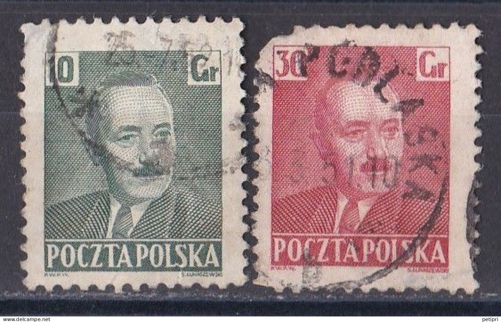 Pologne - République 1944 - 1960   Y & T N °  590  Et  593  Oblitérés - Used Stamps