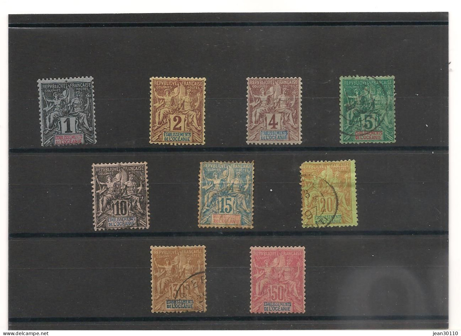 OCEANIE 1892 N° 1/7-9-11  Oblitérés Et * Cote :90,00 € - Used Stamps