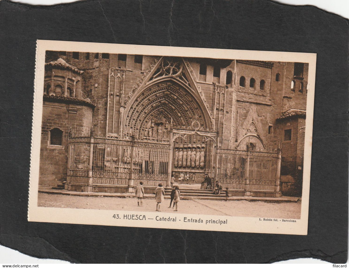 128519         Spagna,      Huesca,     Catedral,    Entrada   Principal,   NV - Huesca
