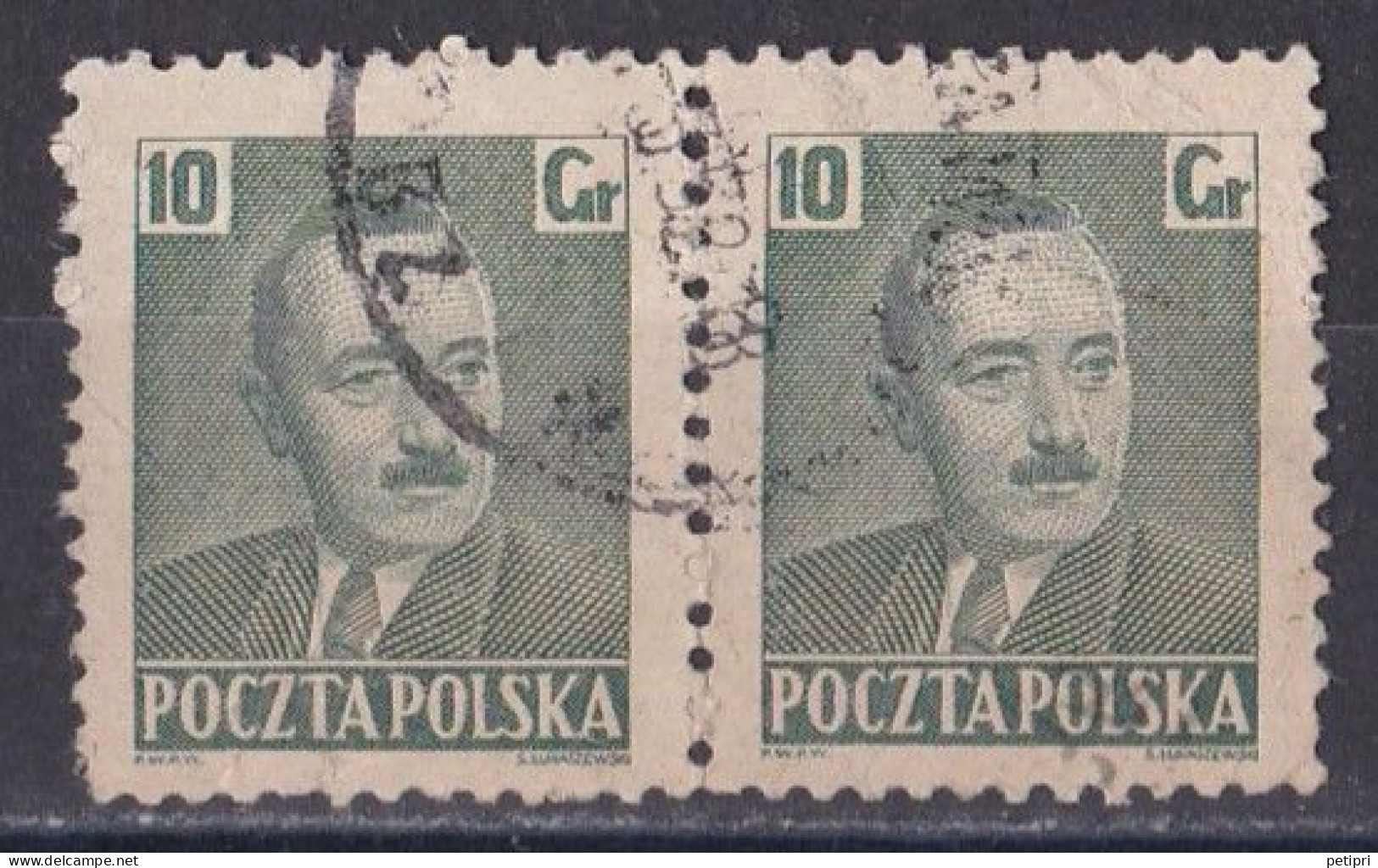 Pologne - République 1944 - 1960   Y & T N °  590  Paire  Oblitérée - Gebruikt