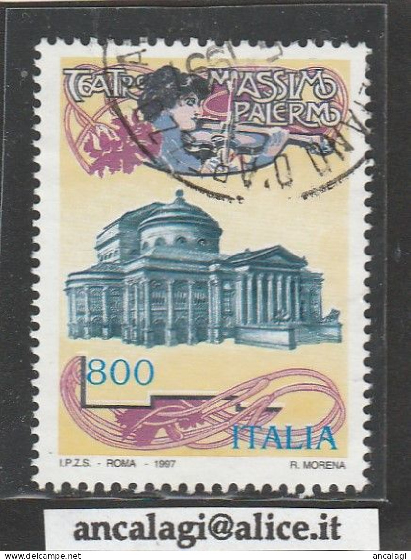 USATI ITALIA 1997 - Ref.0764 "TEATRO MASSIMO DI PALERMO" 1 Val. - - 1991-00: Gebraucht