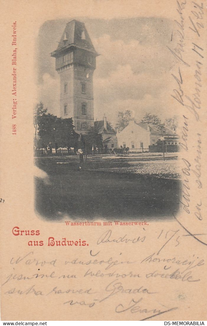 Budweis - Wasserthurm Mit Wasserwerk 1899 - República Checa