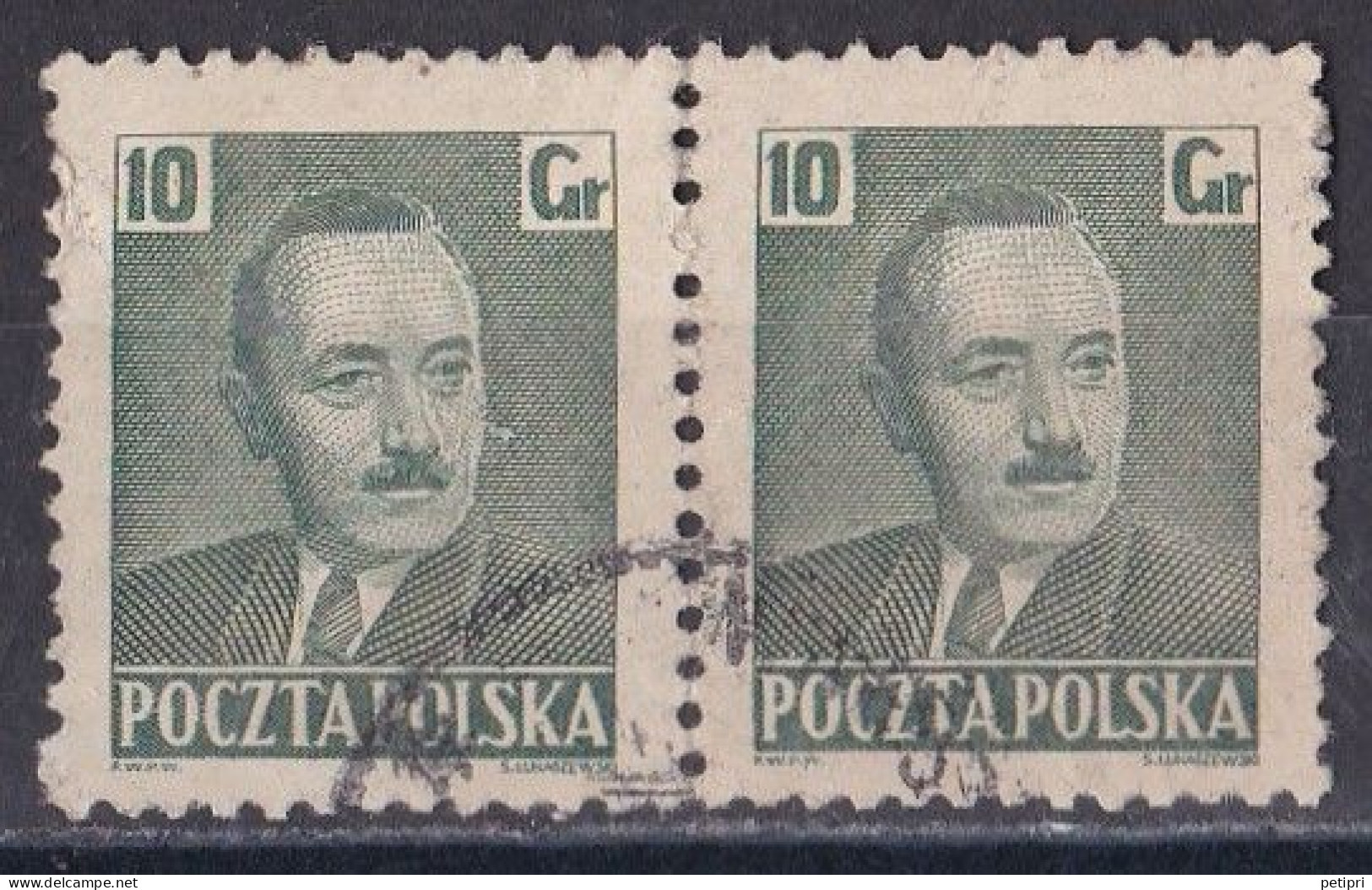 Pologne - République 1944 - 1960   Y & T N °  590  Paire  Oblitérée - Gebruikt