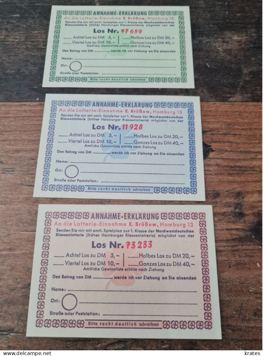 Old Lotterry Tickets - Billetes De Lotería