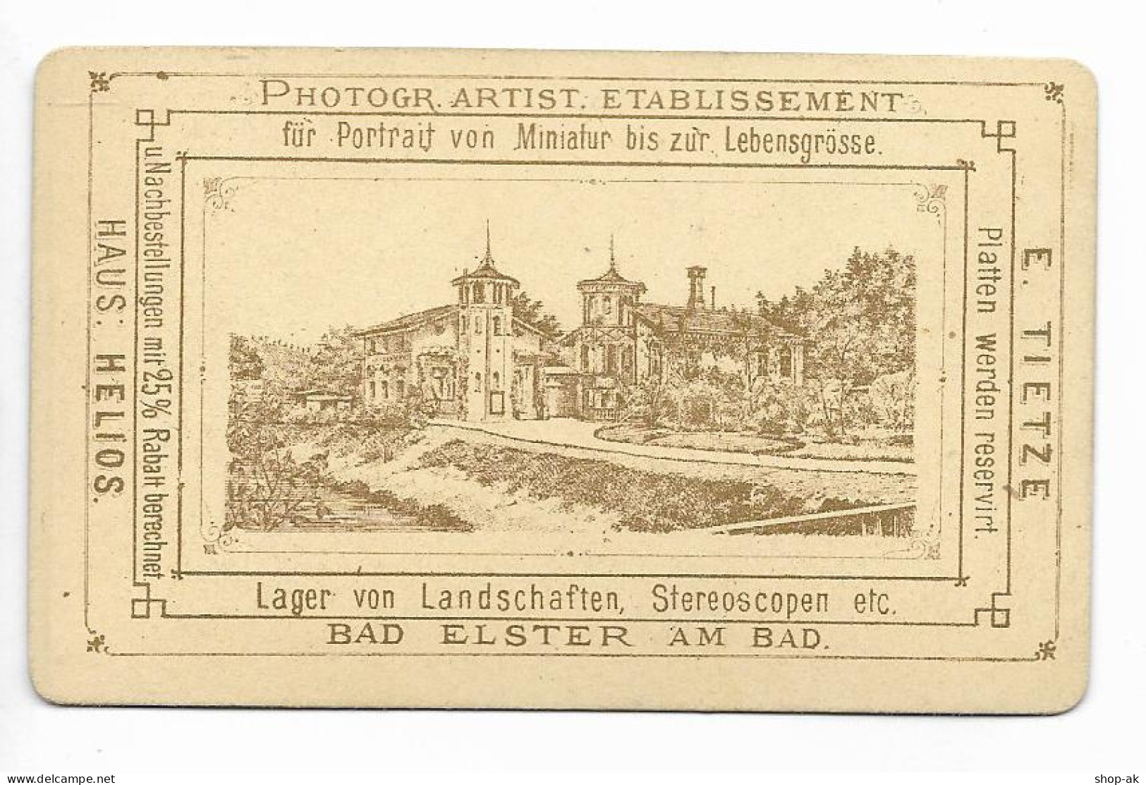 Y27785/ CDV Foto Ehepaar Atelier Tietze, Bad Elster  Ca.1885 - Andere & Zonder Classificatie