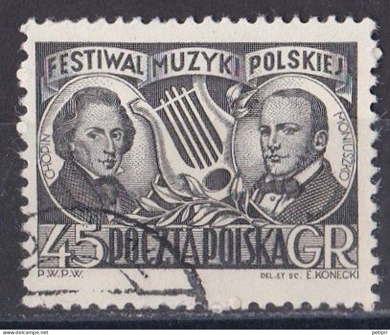 Pologne - République 1944 - 1960   Y & T N °  624  Oblitéré - Used Stamps
