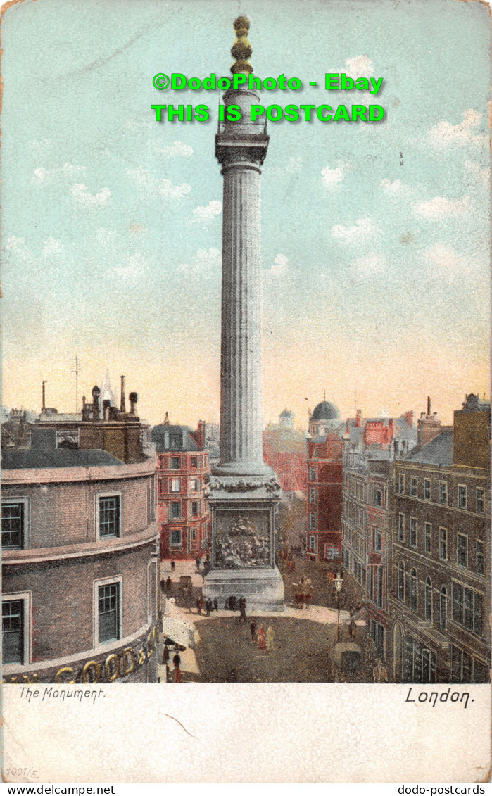 R394565 The Monument. London. Hartmann. 1904 - Andere & Zonder Classificatie