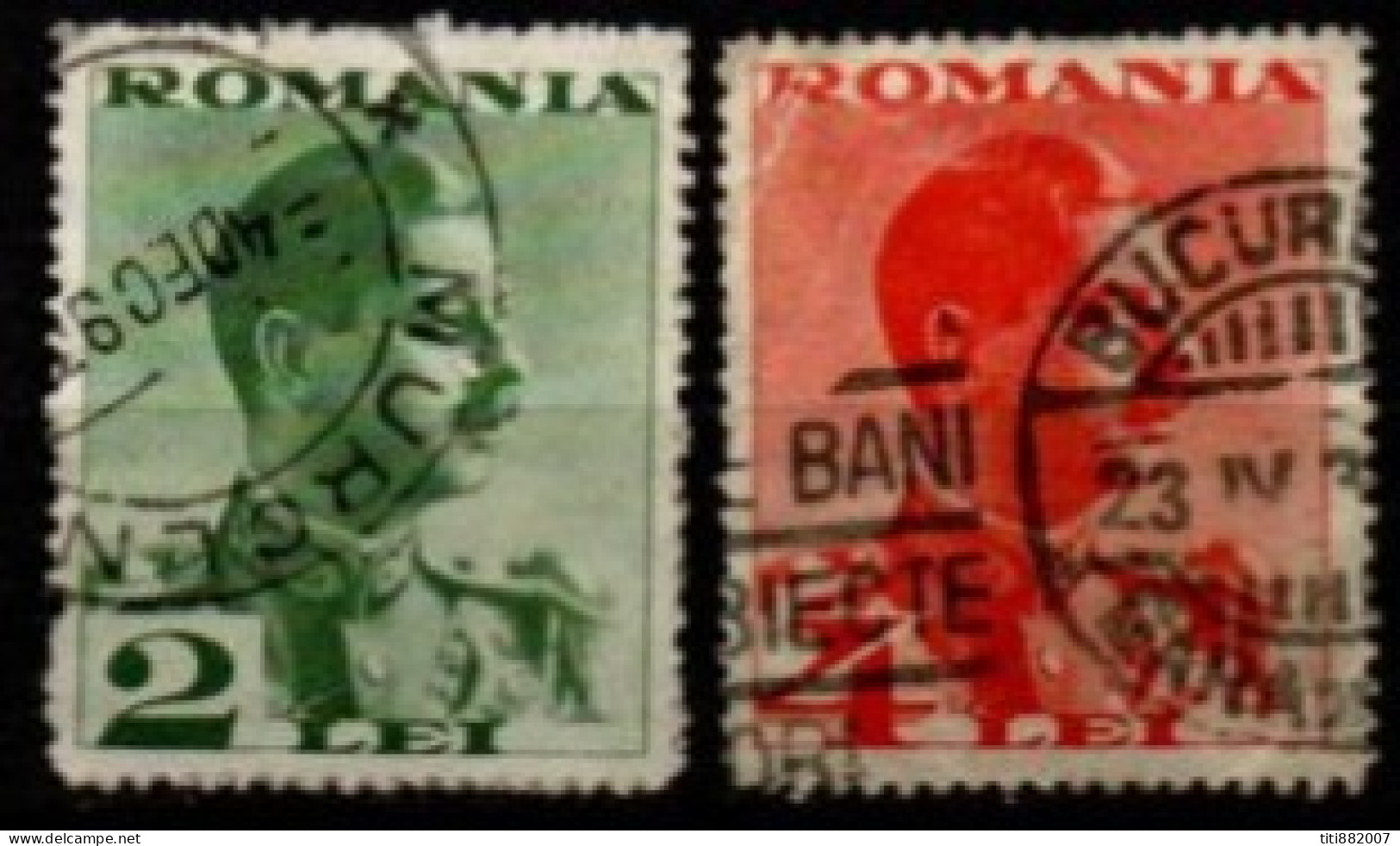 ROUMANIE    -   1934  .  Y&T N° 472 / 473 Oblitérés - Used Stamps