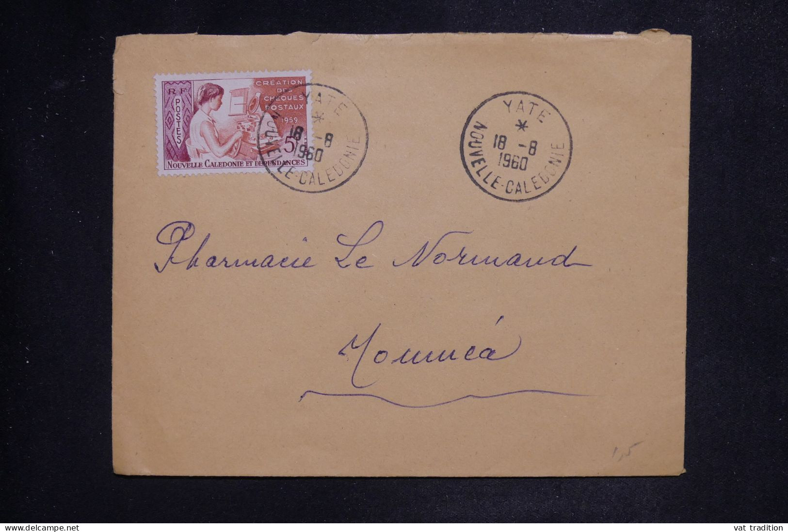 NOUVELLE CALÉDONIE - Enveloppe De Yate Pour Nouméa En 1960 - L 152032 - Storia Postale