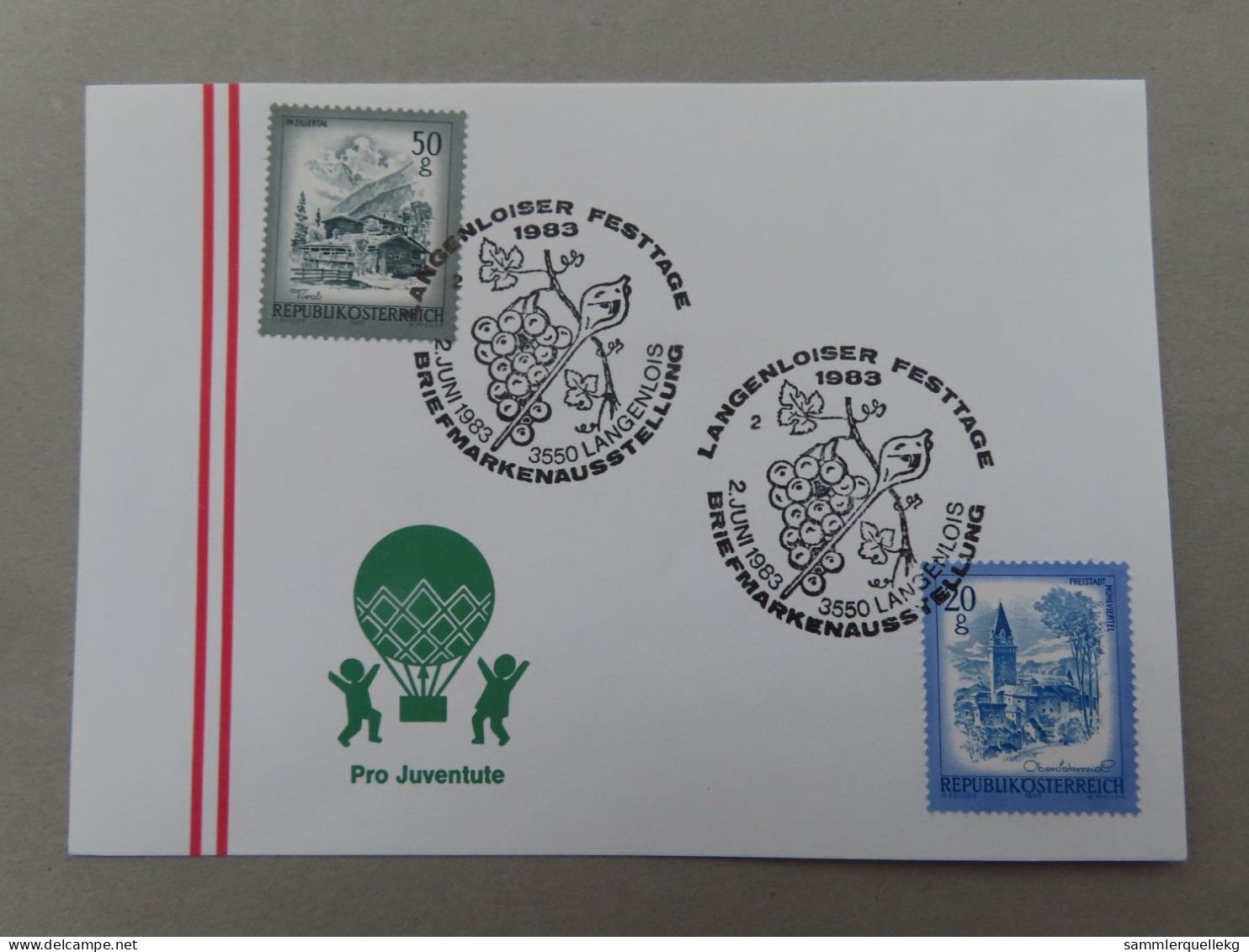 Österreich Pro Juventute - Mit Sonderstempel 2. Juni 1983 Langenlois, Langenloiser Festtage 1983 Nr.619) - Sonstige & Ohne Zuordnung