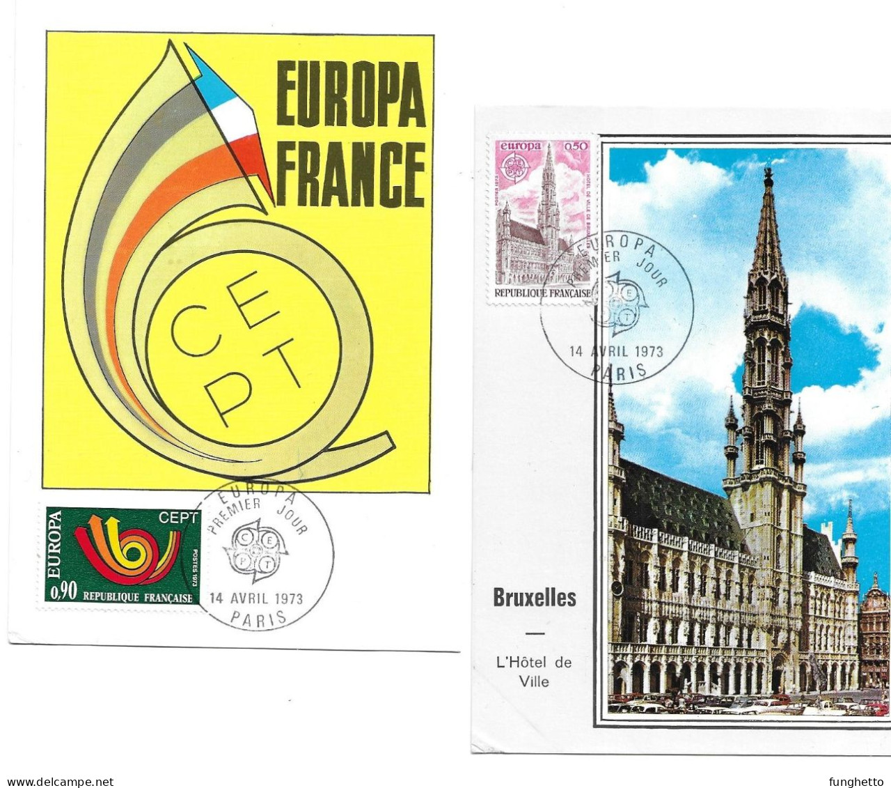 Lotto Di  10 Cartoline MAXIMUM FRANCIA - EUROPA CEPT POSTEUROP Anni 1972-1973-1974-1975-1976 - 1972