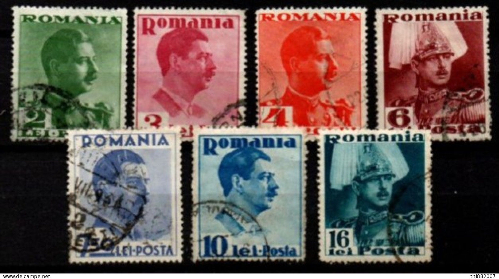 ROUMANIE    -   1935  .  Y&T N° 489 à 495 Oblitérés - Used Stamps