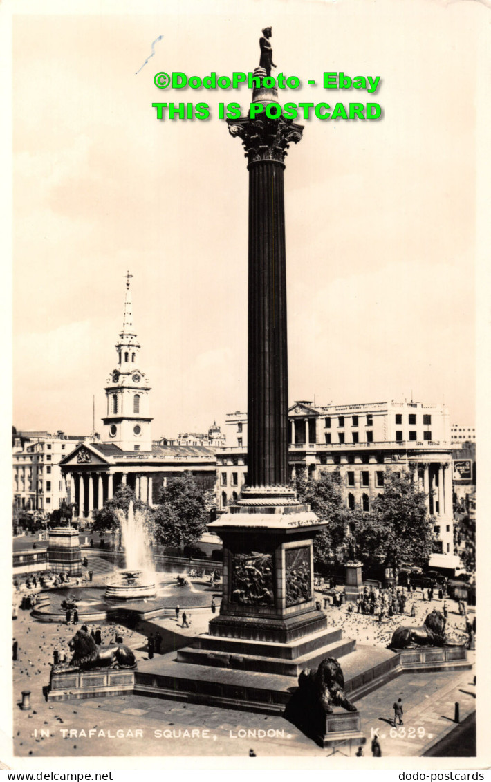 R394672 In Trafalgar Square. London. K. 6329. Valentines. RP. 1958 - Andere & Zonder Classificatie