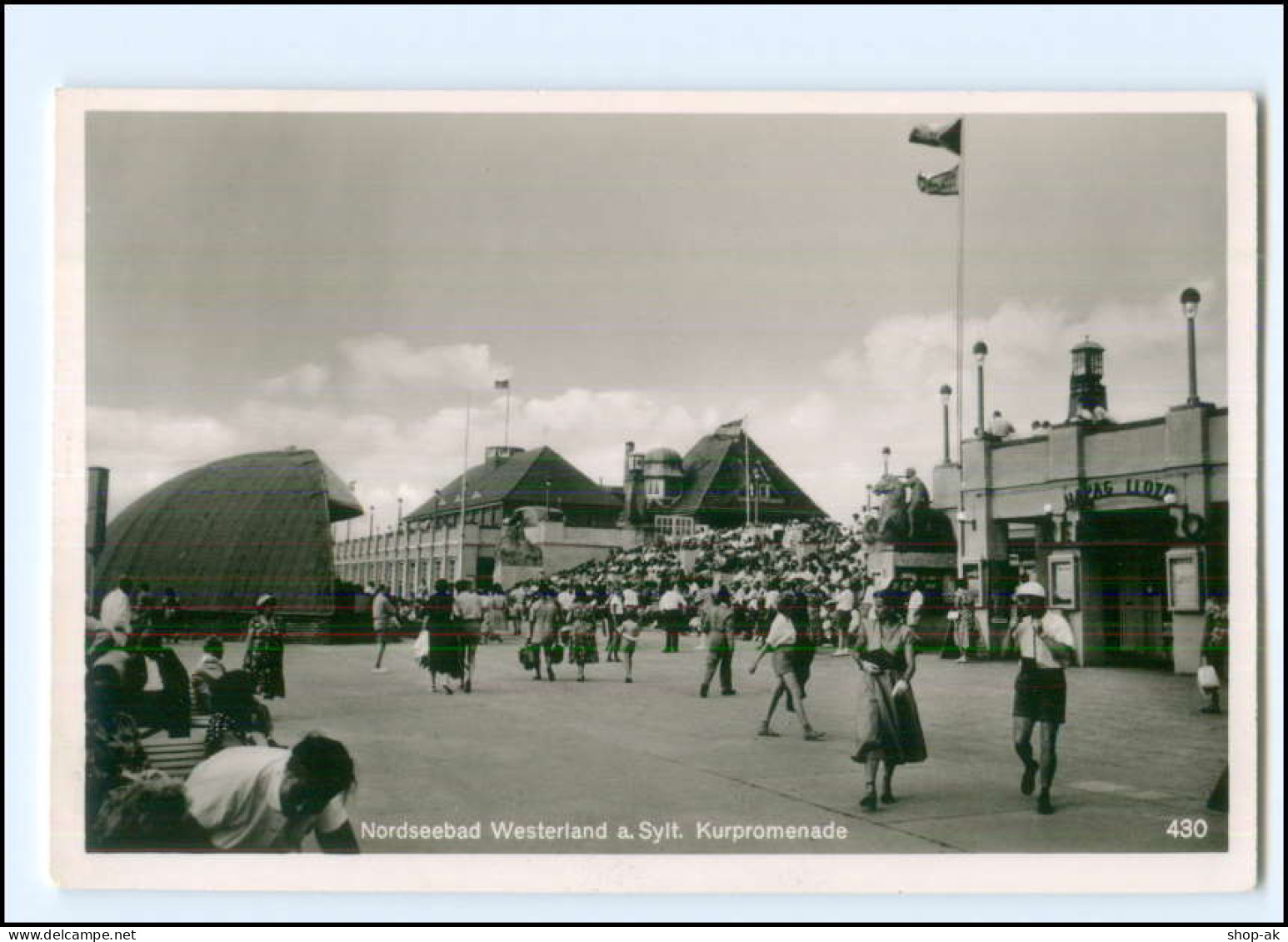 V5575/ Westerland Sylt Kurpromenade Foto AK 1954 - Sylt