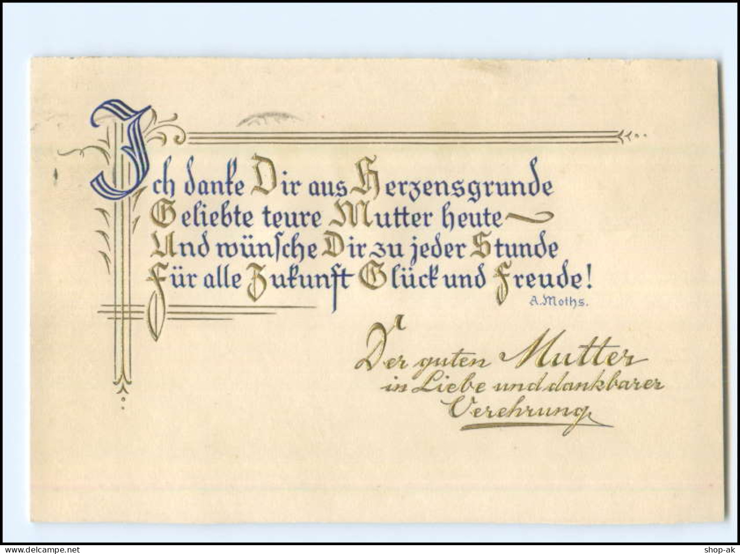 Y27084/ Muttertag Schöne Prägedruck AK Meissner & Buch 1934 - Mother's Day