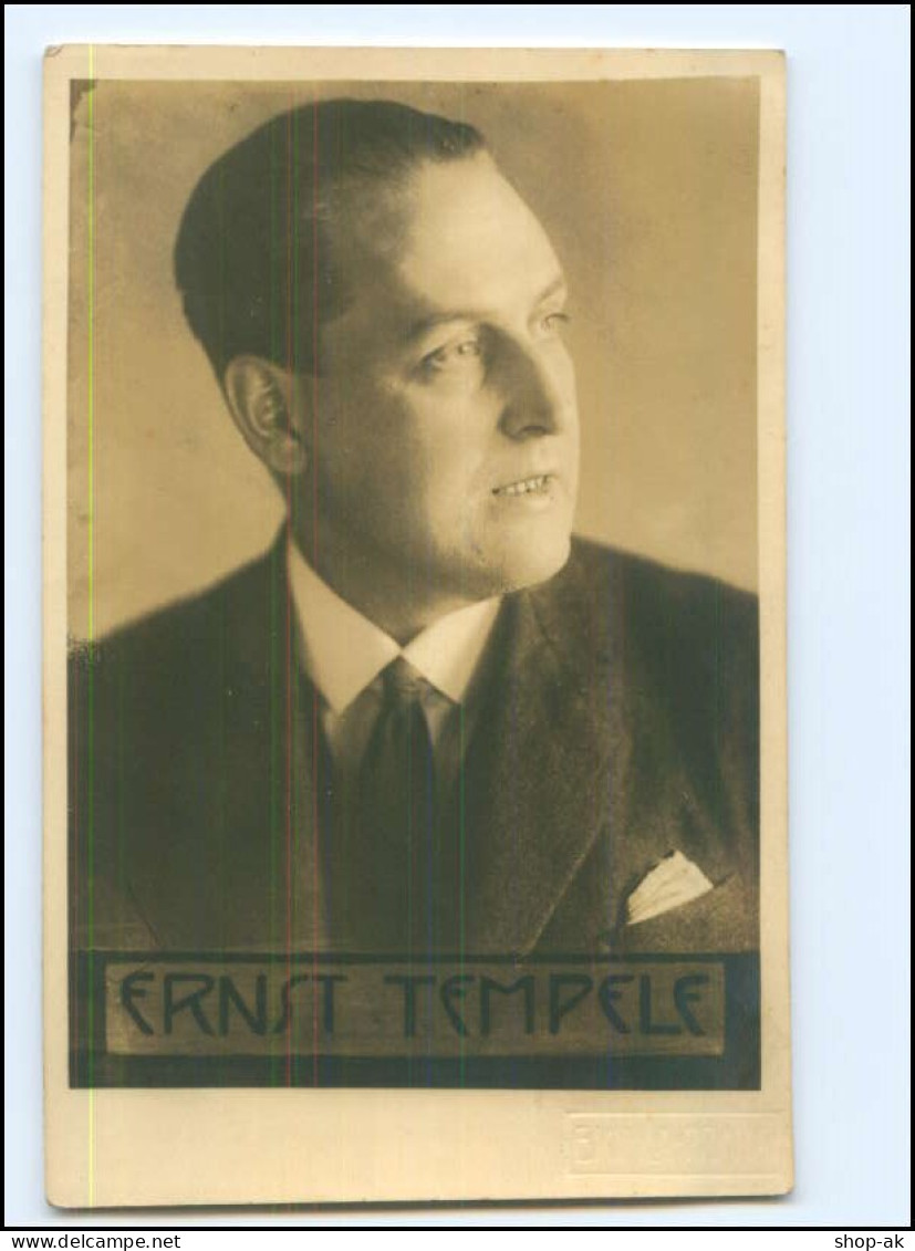 MM1241/ Ernst Tempele Schauspieler ? Foto L. Kimla, Prag   Ca.1925 Foto AK - Artistes