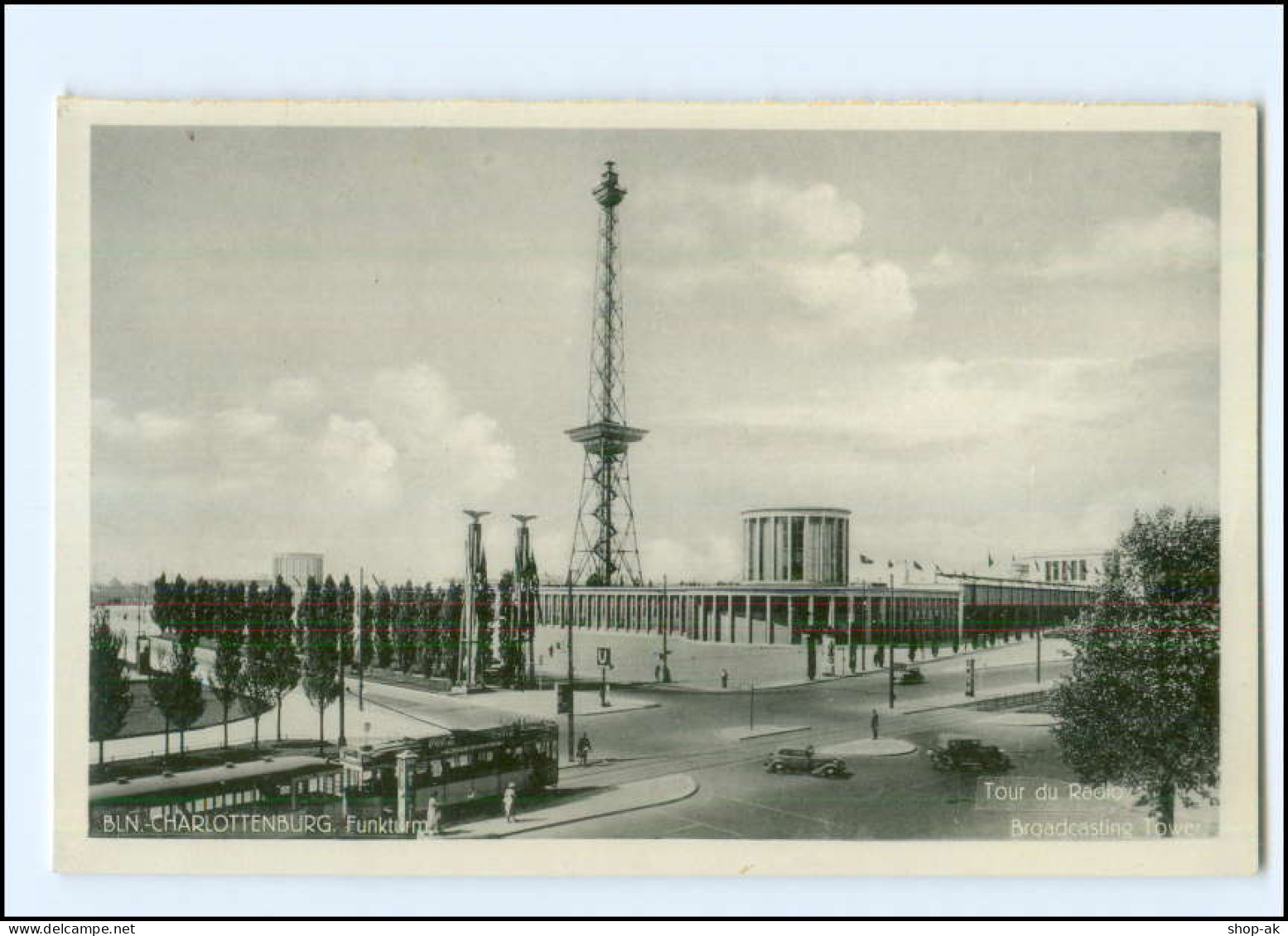 V5412/ Berlin Charlottenburg  Funkturm Straßenbahn AK Ca. 1940 - Charlottenburg