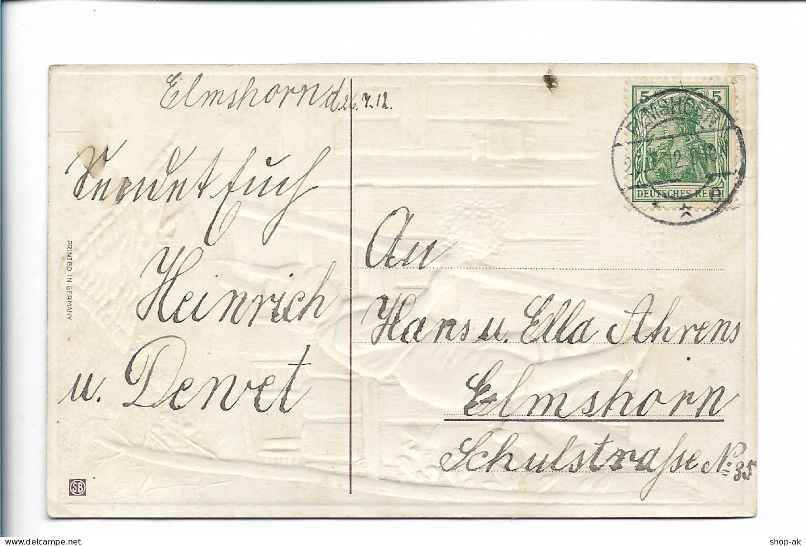 XX18355/ Geburtstag Schöne Litho Präge AK 1912 - Birthday