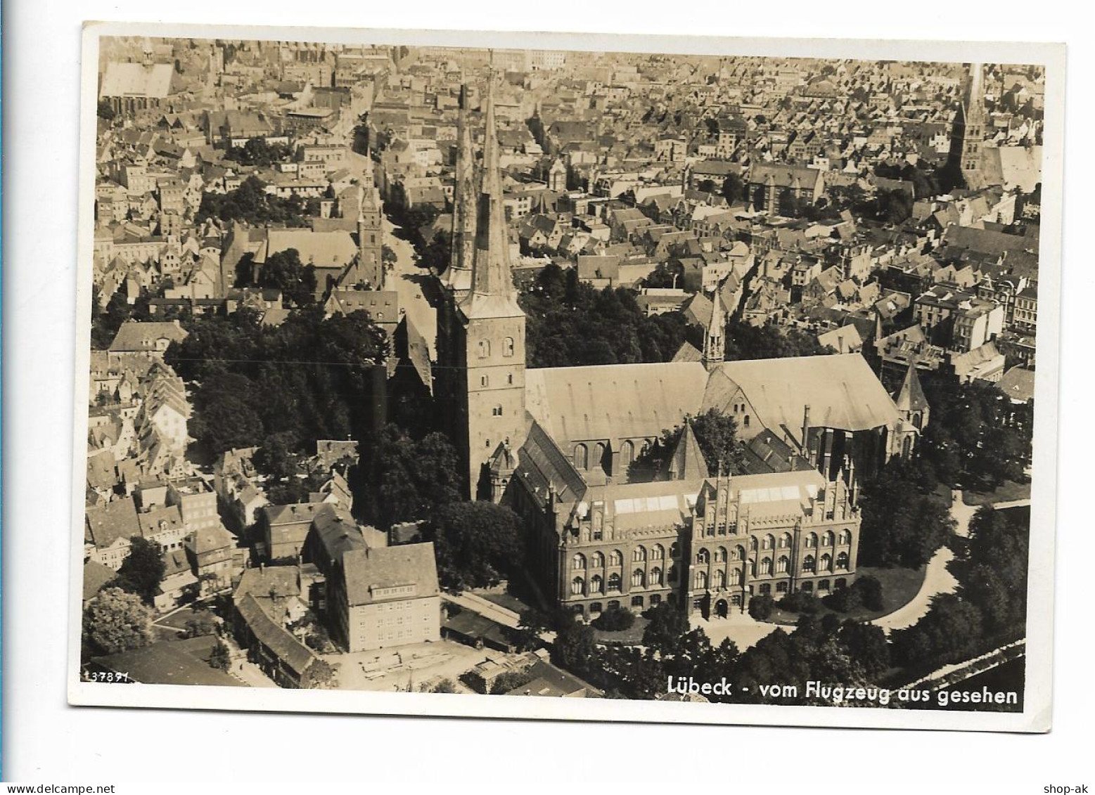 XX18344/ Lübeck Vom Flugzeug Aus  Foto AK  Ca.1938  - Luebeck-Travemuende