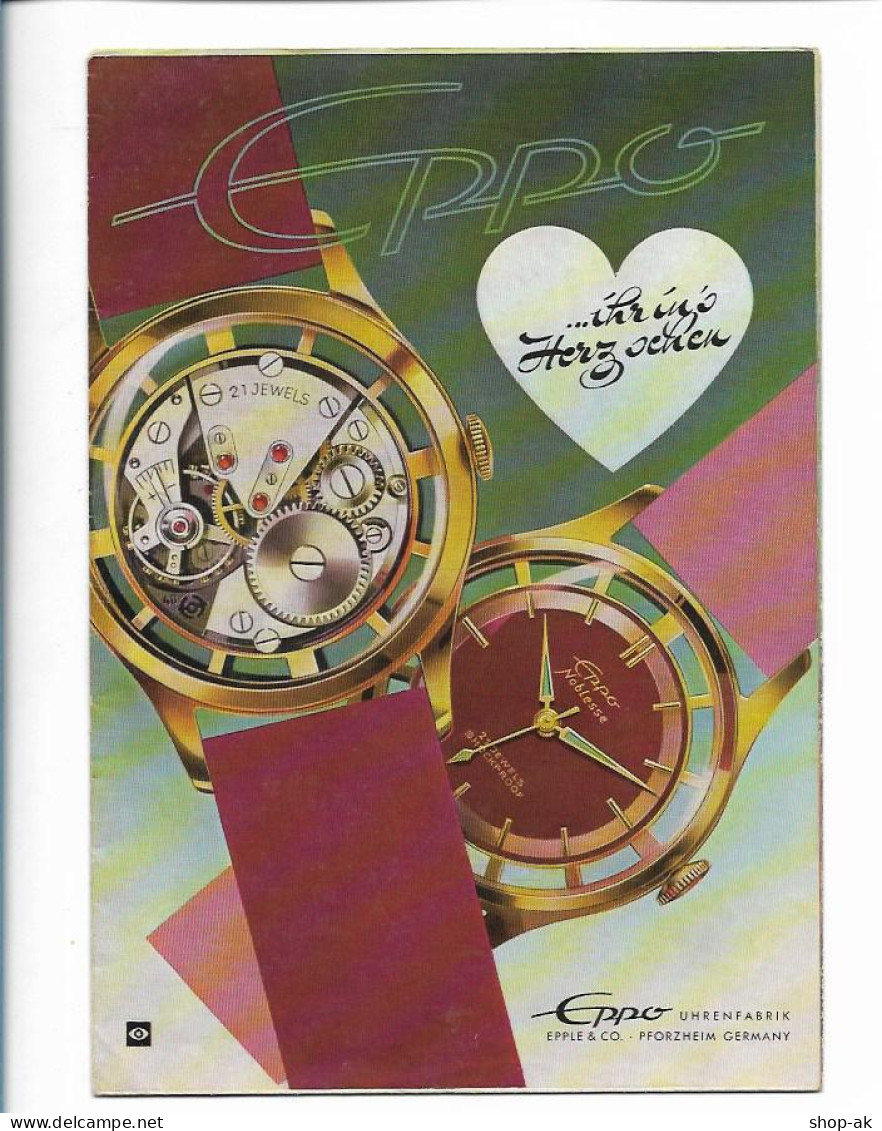 C5359/ Eppo Uhrenfabrik  Pforzheim Werbung Faltblatt 60er Jahre - Publicités