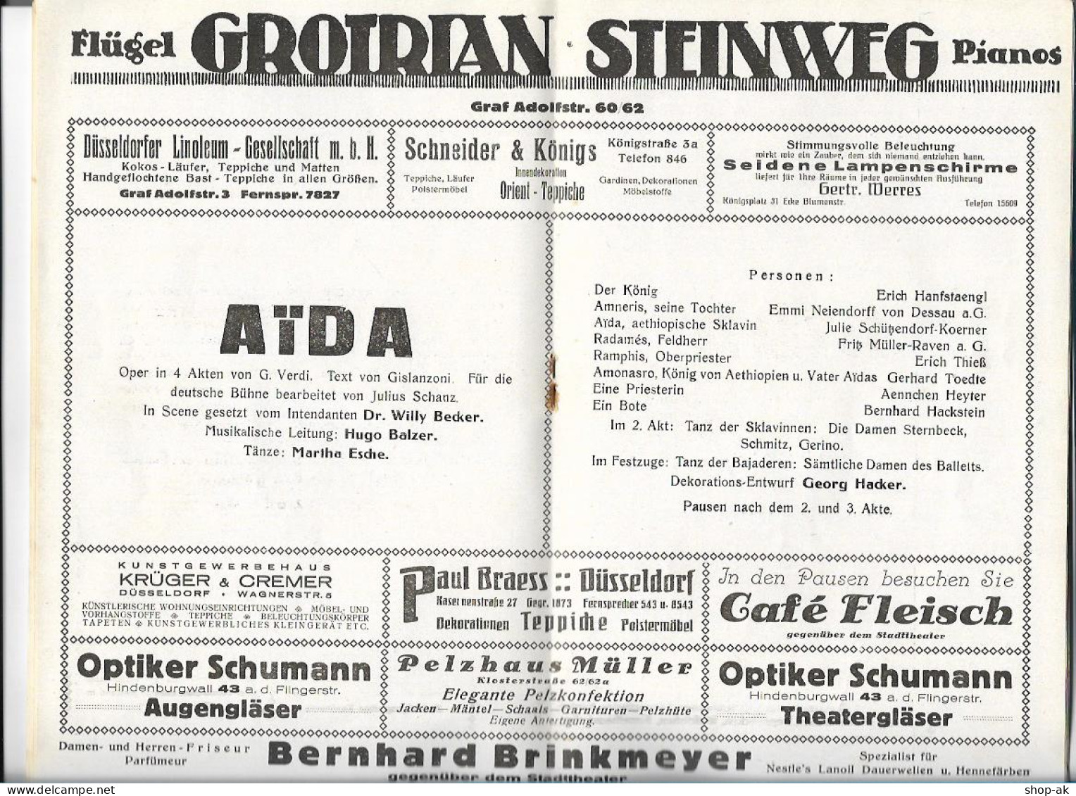 C5136/ Düsseldorf Städtisches Theater  Heft 7 Spielzeit 1924/25   Programmheft - Non Classés