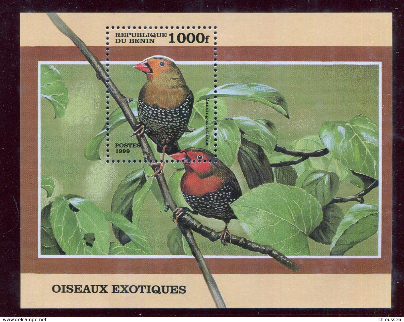 Benin ** Bloc 51  - Oiseaux Exotiques - Benin - Dahomey (1960-...)