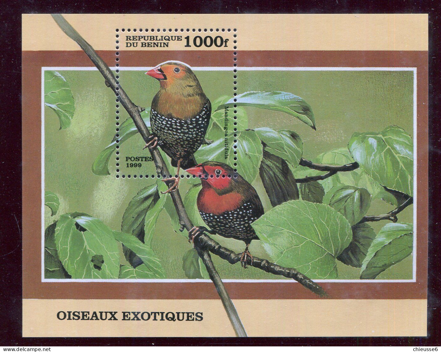 Benin ** Bloc 51  - Oiseaux Exotiques - Benin – Dahomey (1960-...)