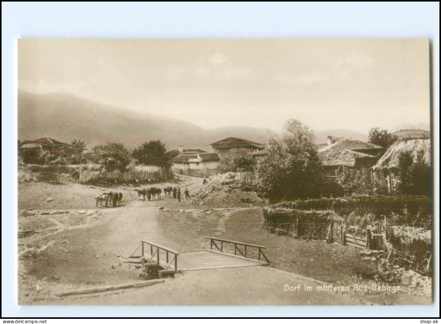 S4095/ Bulgarien Dorf Im Rita-Gebirge Trinks-Bildkarte AK-Format Ca1925 - Bulgaria