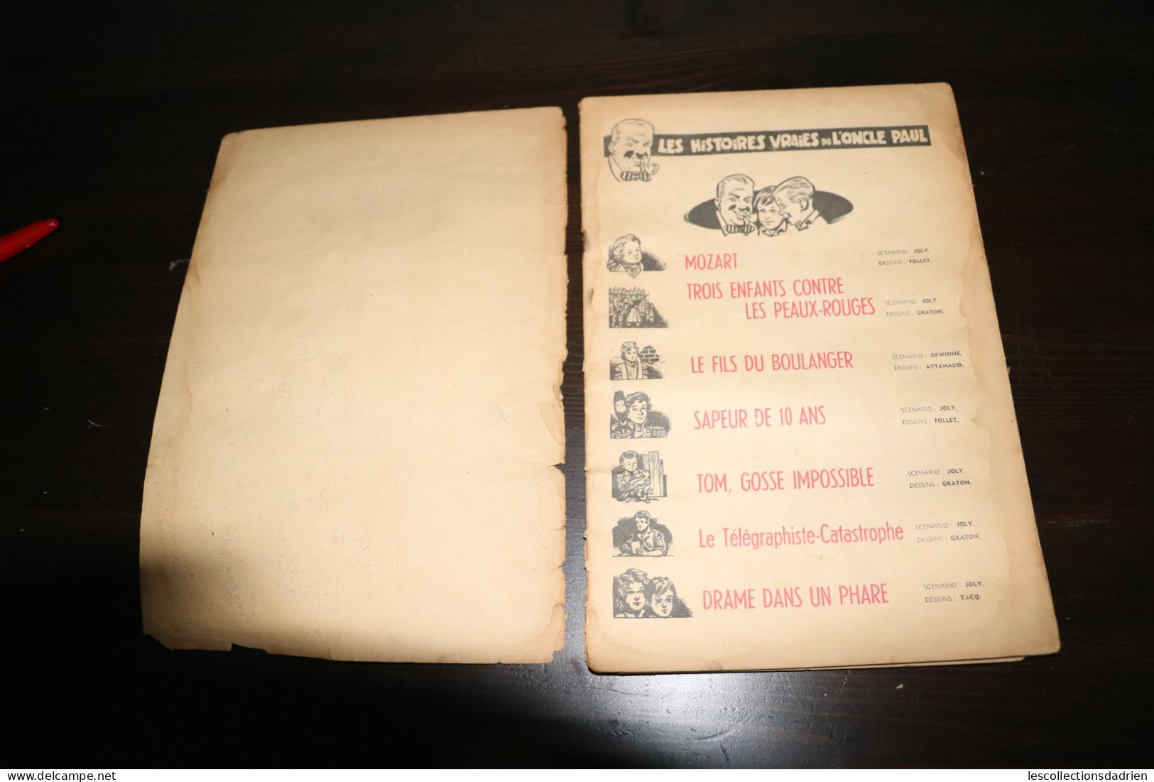 Bd  Ancienne  - Les Histoires Vraies De L'oncle Paul - Trois Enfants Contre Les Indiens - 1953 EO - Original Edition - French