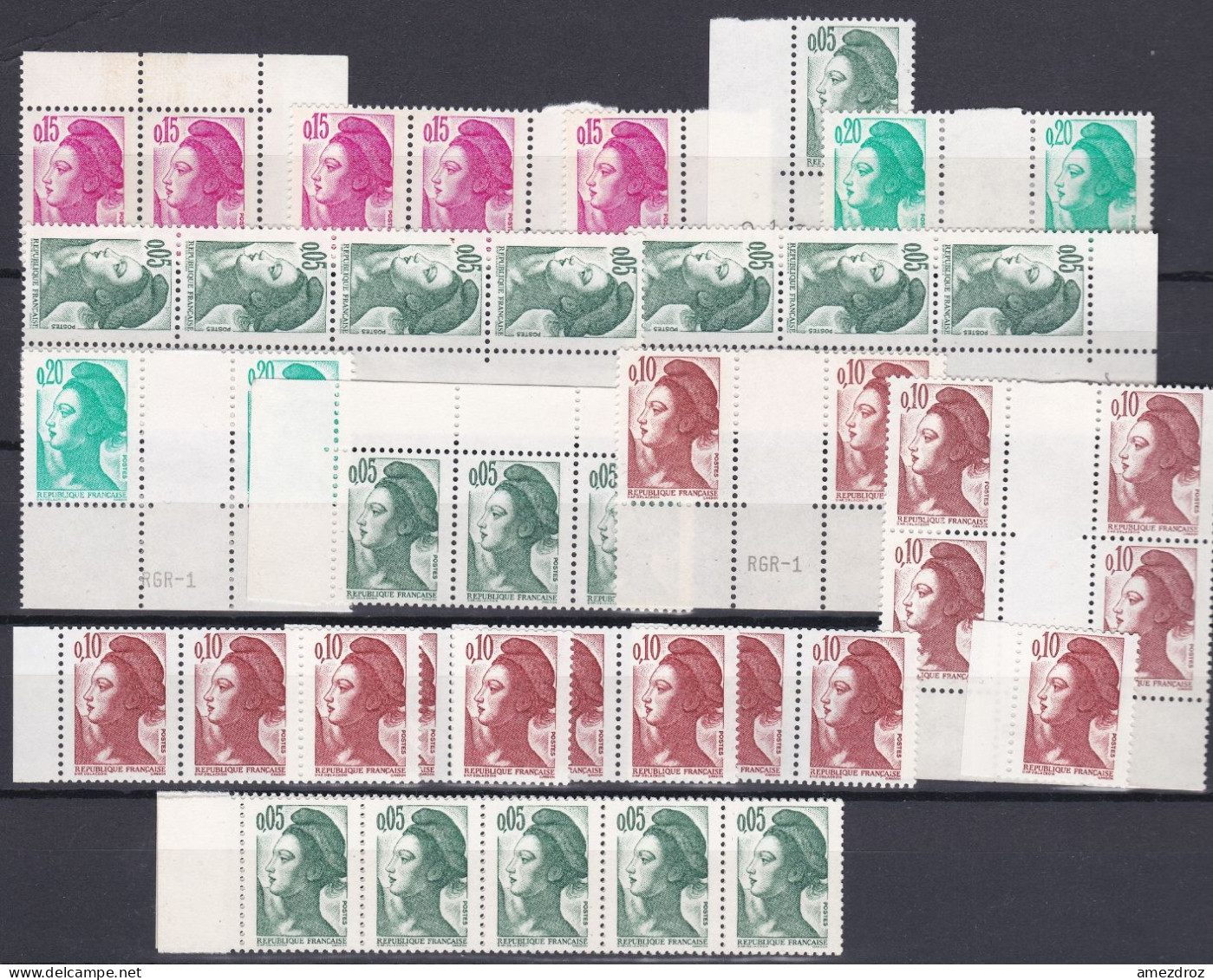 France Lot Marianne Faciale  (A15) - 1982-1990 Liberty Of Gandon