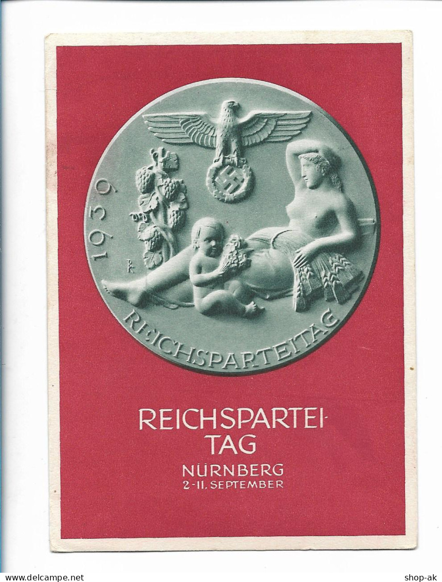 Y25361/ Reichsparteitag Nürnberg 1939 AK Ganzsache Drittes Reich  - Guerre 1939-45