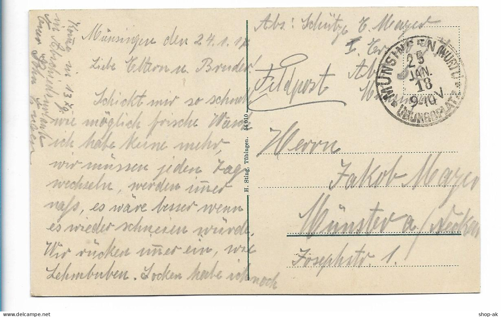 MM0859/ Truppenübungsplatz Münsingen  König Wilhelm II.  AK 1918 - Guerre 1914-18