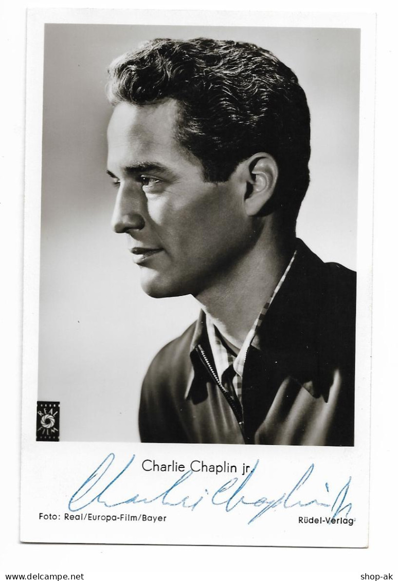 XX17832/ Charlie Chaplin Jr. Original Autogramm Unterschrift  Foto AK  - Handtekening